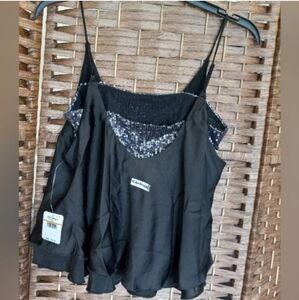 Free People Turn It On Cami Top w Sequin Bandeau